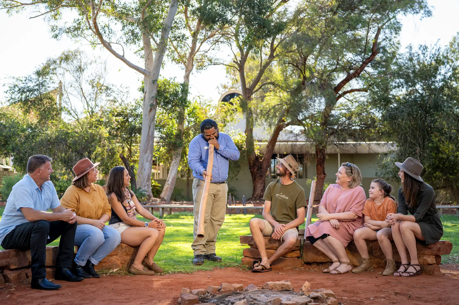 A didgeridoo workshop with Voyages Indigenous Tourism Australia, NT © Tourism Australia