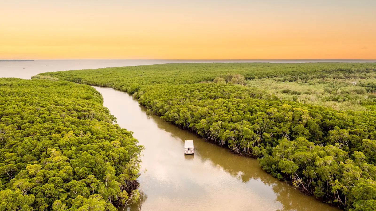 Cruising Trinity Inlet, Cairns, with Mandingalbay Ancient Indigenous Tours © Tourism Australia 