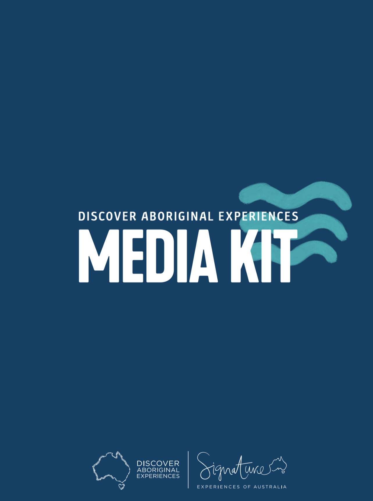 A screenshot of the Discover Aboriginal Experiences Media Kit cover © Tourism Australia