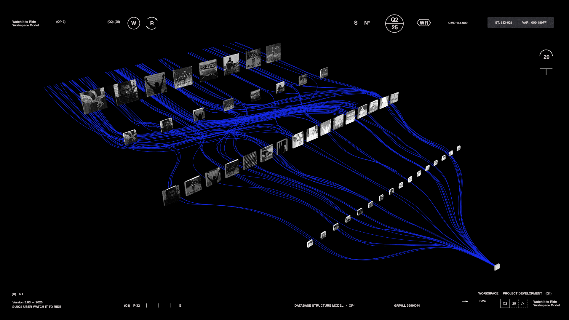 Scenes from Netflix with blue waves to show how the AI mapping works.