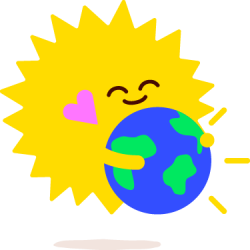 Sun hugging the earth.
