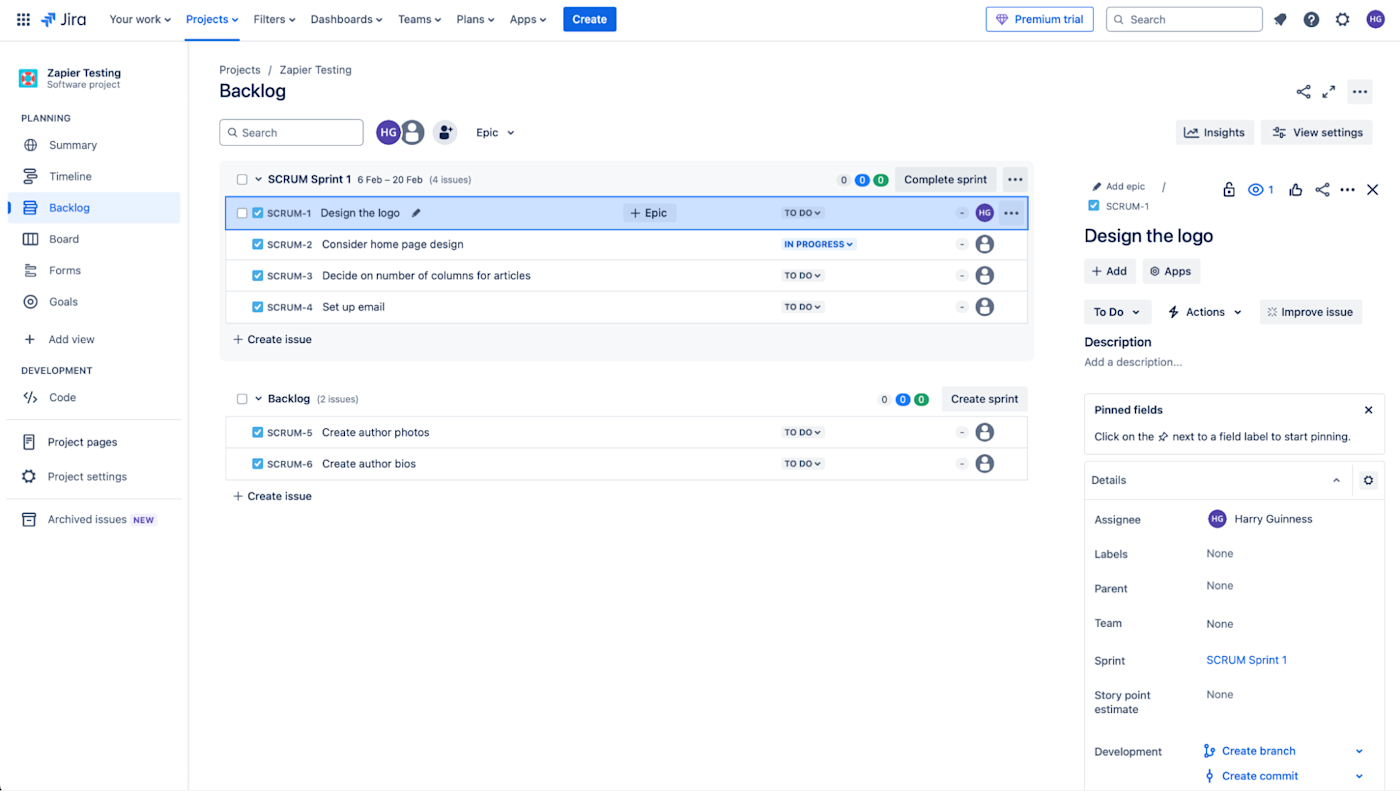 Jira, our pick for the best Asana alternative for DevOps teams