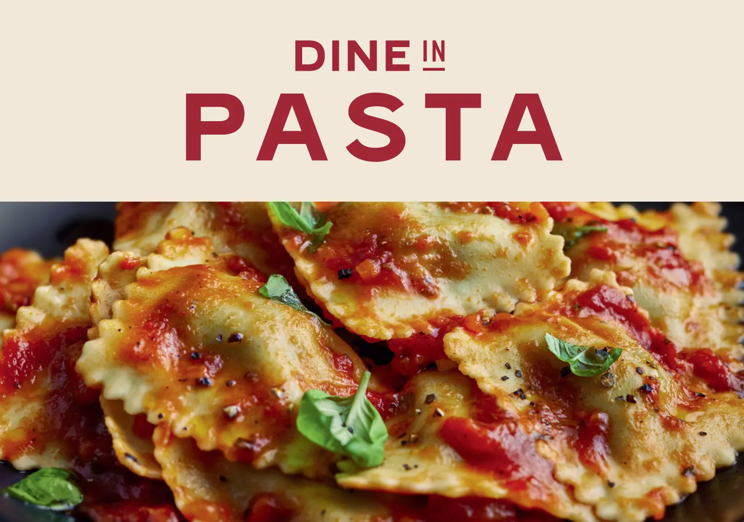 Fresh pasta Dine In