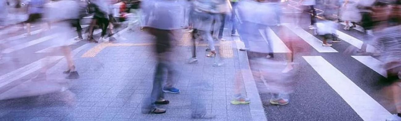 People walking in the street.