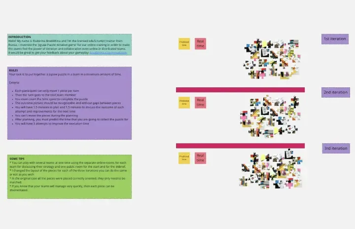 Scrum Puzzle Iteration Game template thumb